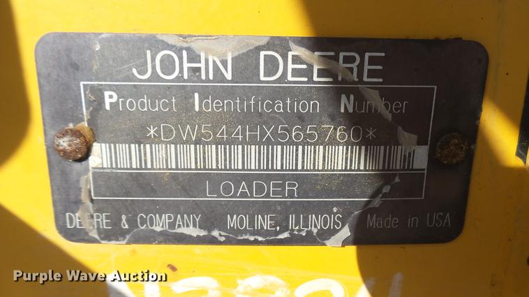 image for item DC1751 1998 John Deere 544H wheel loader