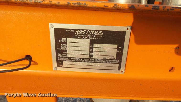 image for item DC1767 2007 Ring-o-matic 550 High CFM vacuum excavator trailer