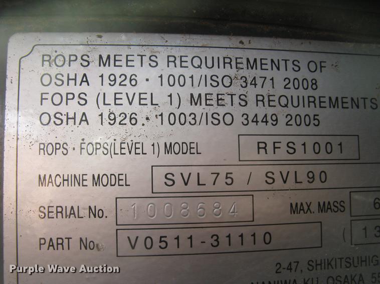 image for item DC2491 Kubota SVL75-2 skid steer