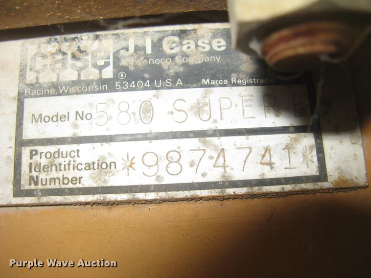 image for item DC2494 1984 Case 580 Super E backhoe