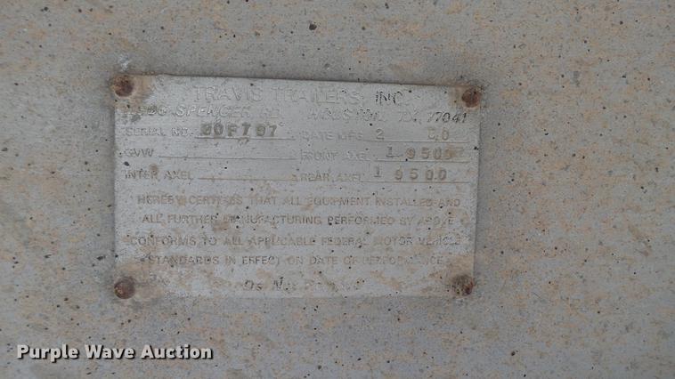 image for item DC2605 1980 Travis end dump trailer