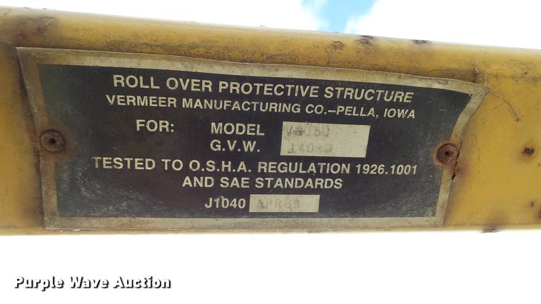 image for item DC2606 1992 Vermeer V6050 trencher