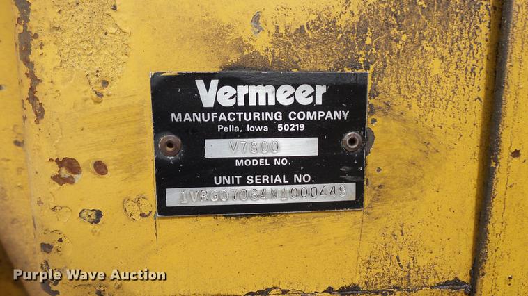 image for item DC2606 1992 Vermeer V6050 trencher