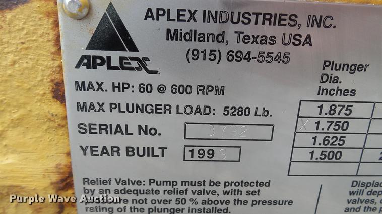 image for item DC2620 1999 Aplex SC-45 plunger pump