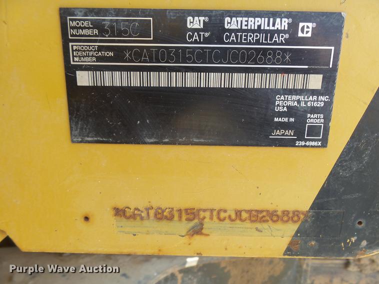image for item DC3858 2005 Caterpillar 315C L excavator