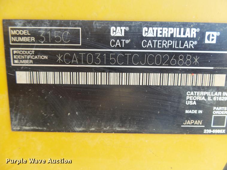 image for item DC3858 2005 Caterpillar 315C L excavator