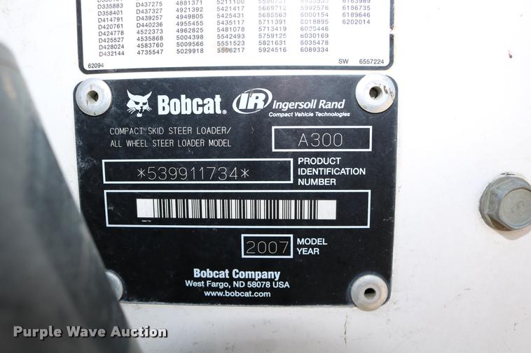 image for item DD0172 2007 Bobcat A300 skid steer