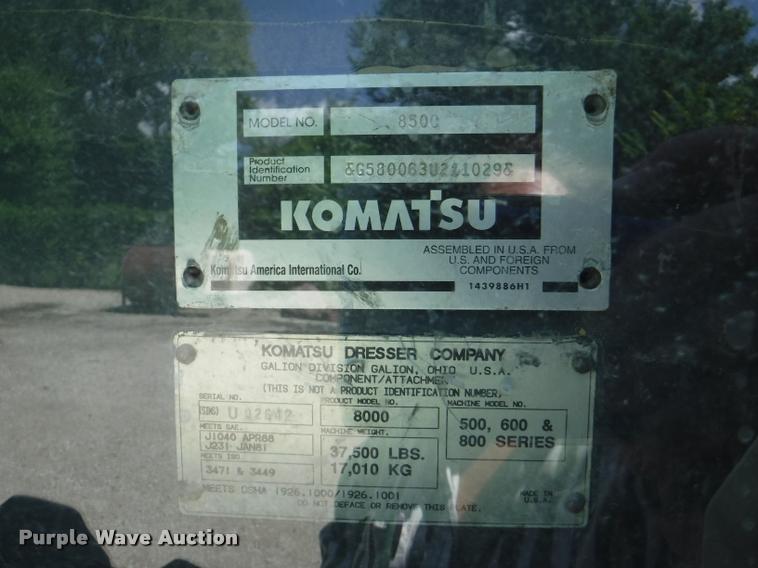 image for item DD0871 2003 Galion 850C VHP motor grader