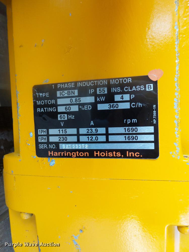 image for item DD2093 Herrington trolley hoist