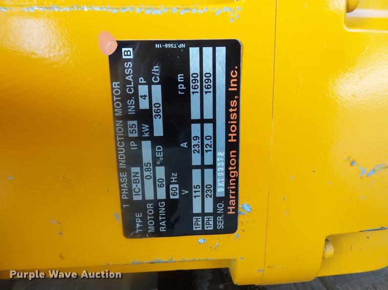 image for item DD2093 Herrington trolley hoist