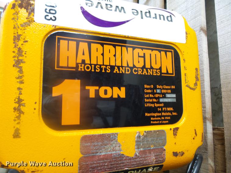 image for item DD2093 Herrington trolley hoist