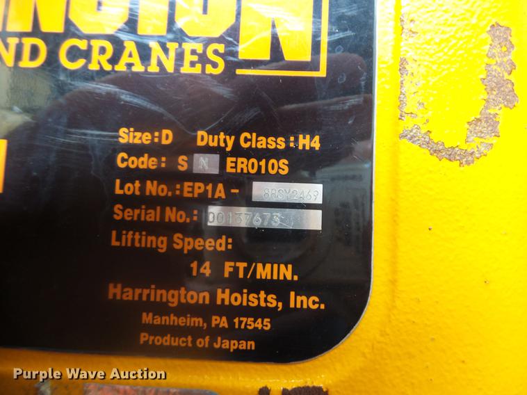 image for item DD2093 Herrington trolley hoist