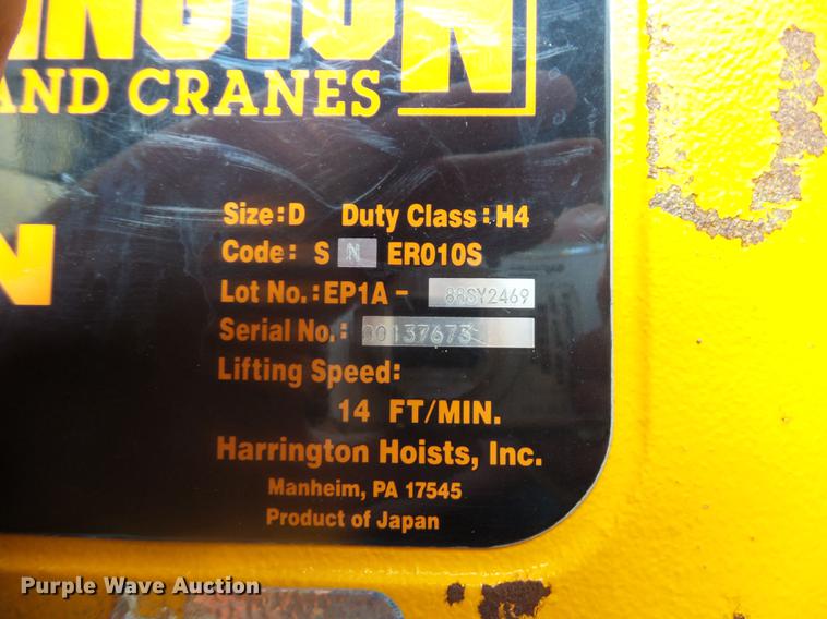 image for item DD2093 Herrington trolley hoist