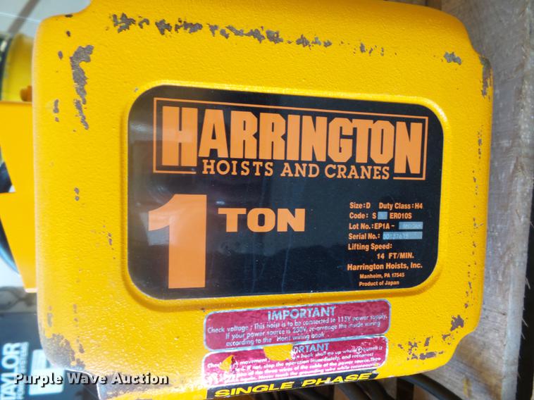 image for item DD2094 Herrington trolley hoist