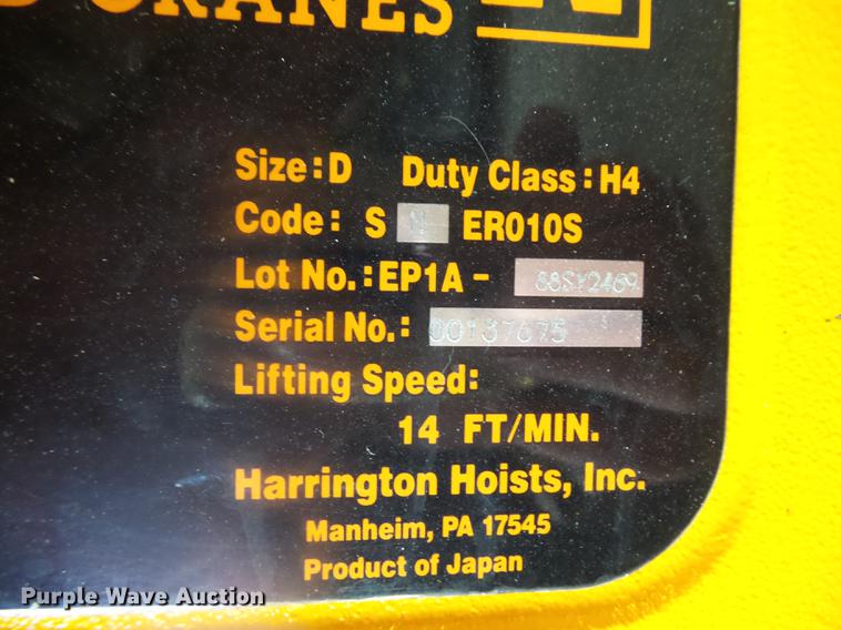 image for item DD2094 Herrington trolley hoist