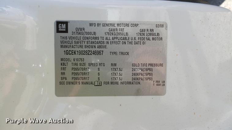 image for item DC2549 2008 Chevrolet Silverado 1500 Ext. Cab pickup truck