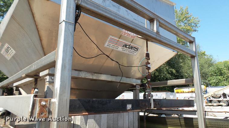 image for item DC2581 2000 Adams 8T stainless steel weigh hopper