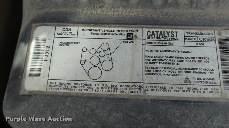 image for item DC2635 1996 Chevrolet 2500 pickup truck