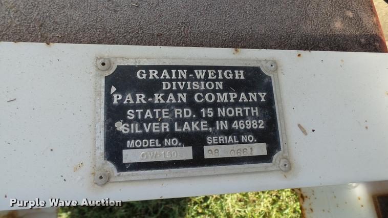 image for item DC2652 Par-Kan Grain-Weigh-150 seed tender trailer