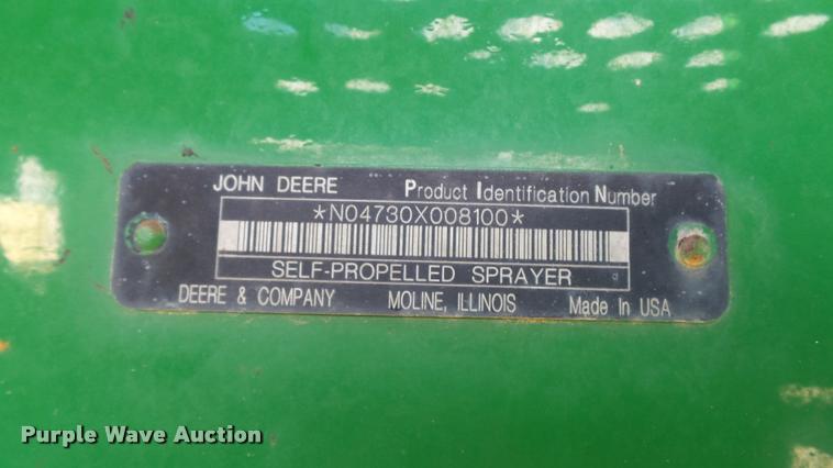 image for item DC2653 2012 John Deere 4730 self-propelled sprayer