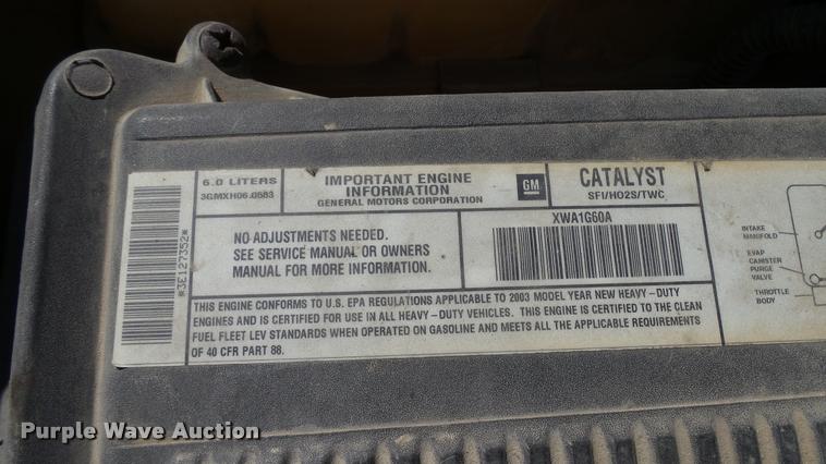 image for item DC2657 2003 Chevrolet Silverado 2500HD Ext. Cab pickup truck