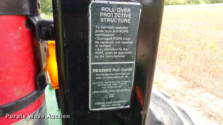 image for item DC2675 1995 John Deere 7200 MFWD tractor