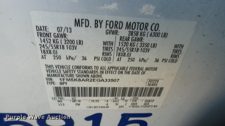 image for item DC1771 2014 Ford Explorer Police Interceptor SUV