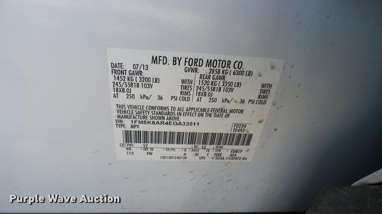 image for item DC1777 2014 Ford Explorer Police Interceptor SUV