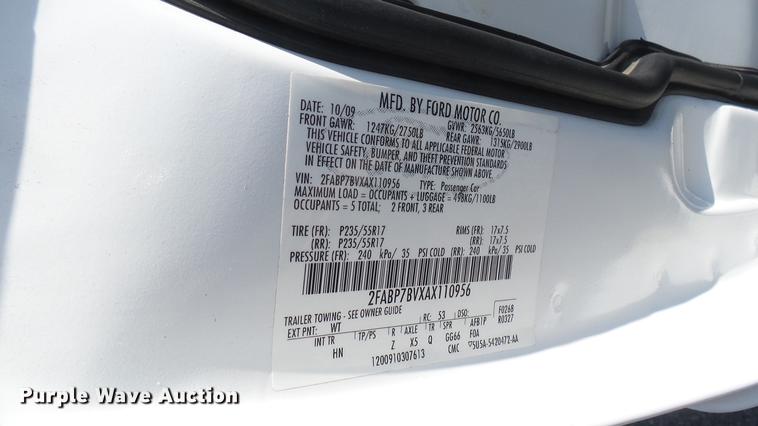 image for item DC1778 2010 Ford Crown Victoria Police Interceptor