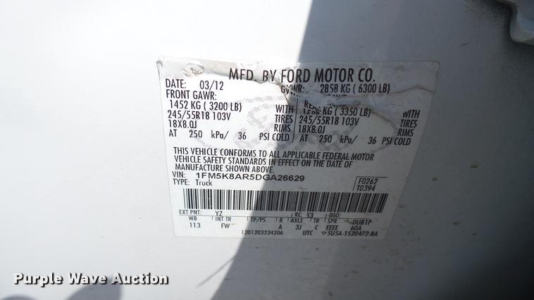 image for item DC1785 2013 Ford Explorer Police Interceptor SUV