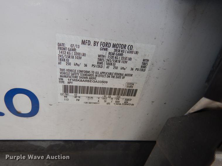 image for item DC5345 2014 Ford Explorer Police Interceptor SUV