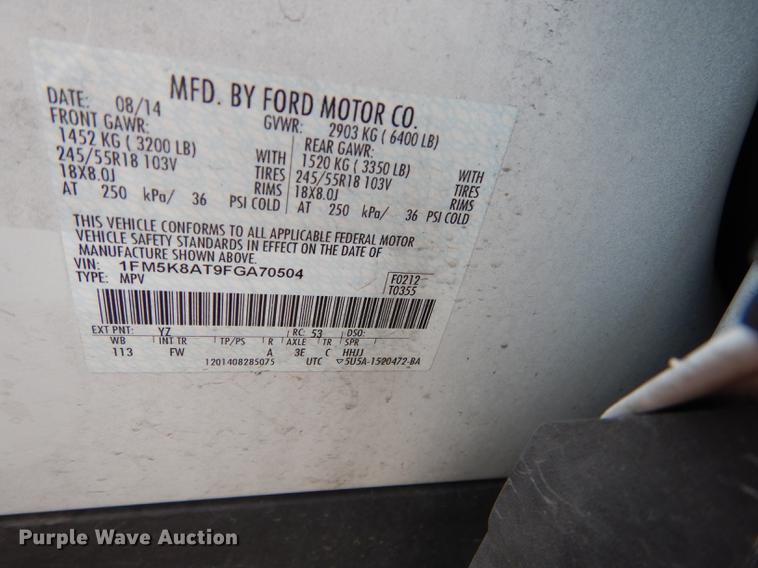 image for item DC5346 2015 Ford Explorer Police Interceptor SUV