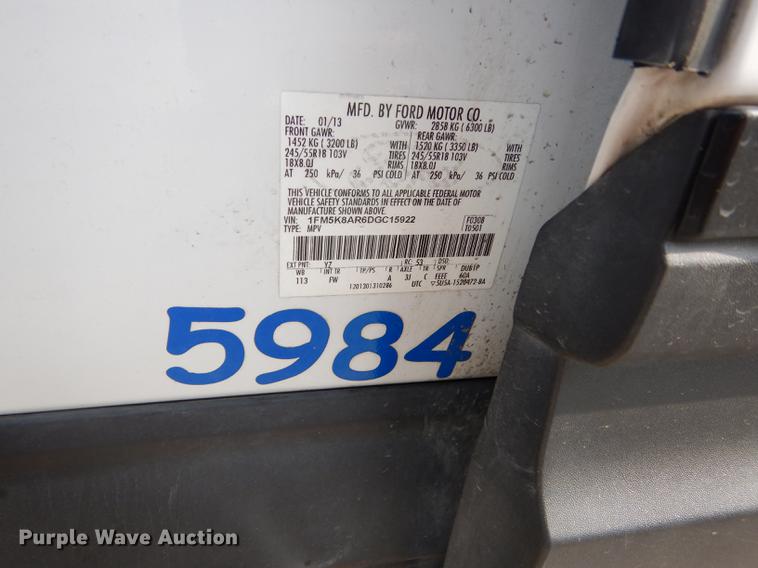 image for item DC5349 2013 Ford Explorer Police Interceptor SUV