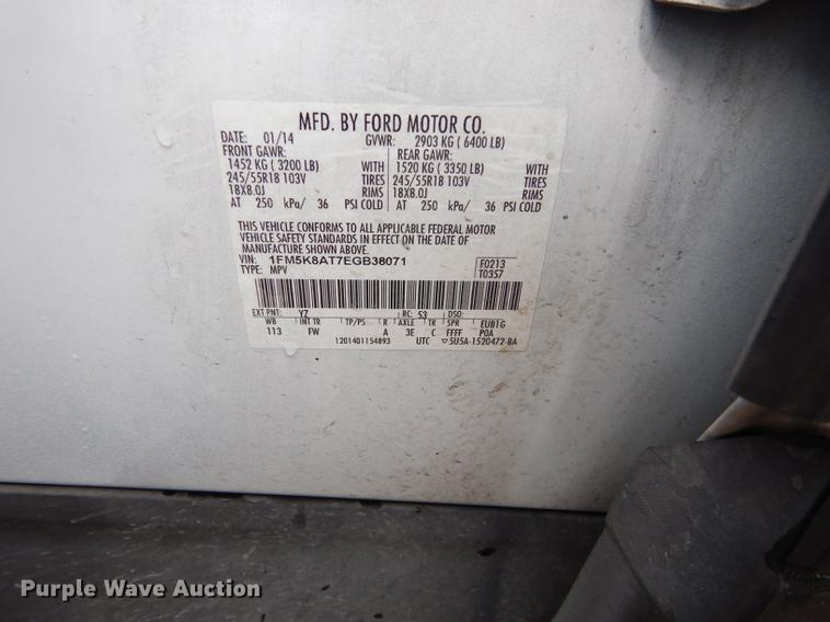 image for item DD0815 2014 Ford Explorer Police Interceptor SUV