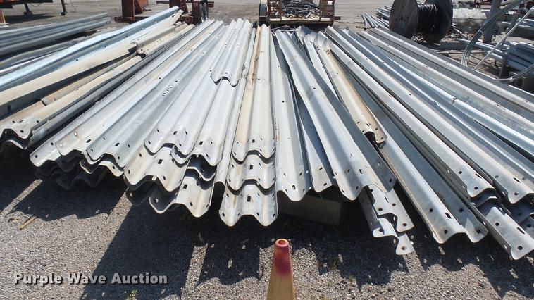 image for item EB9132 Approximately 200 galvanized guard rail sections