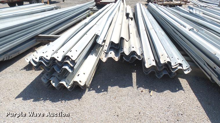 image for item EB9132 Approximately 200 galvanized guard rail sections