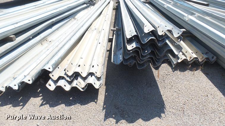 image for item EB9132 Approximately 200 galvanized guard rail sections