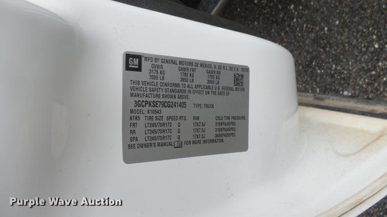 image for item EB9305 2012 Chevrolet Silverado 1500 Crew Cab pickup truck