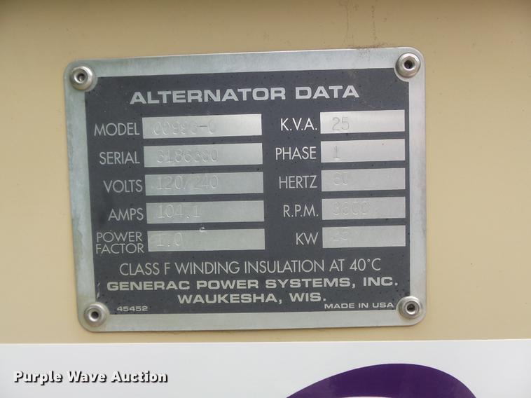 image for item DB6419 1998 Generac 00998-D generator