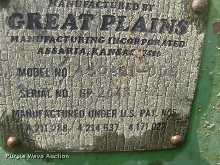 image for item DC2473 Great Plains 450881-DDS grain drill