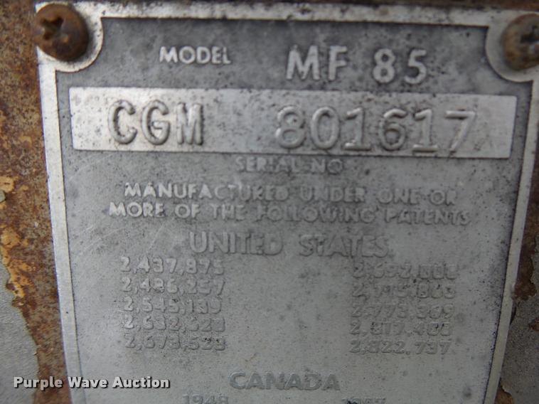 image for item DB1436 Massey-Ferguson 85 tractor