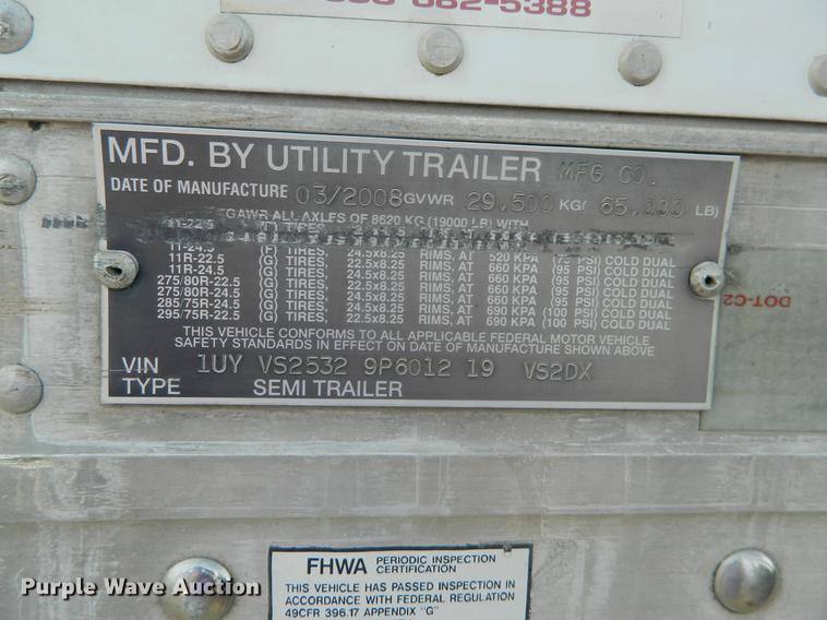 image for item DB1143 2009 Utility 4000D-X dry van trailer
