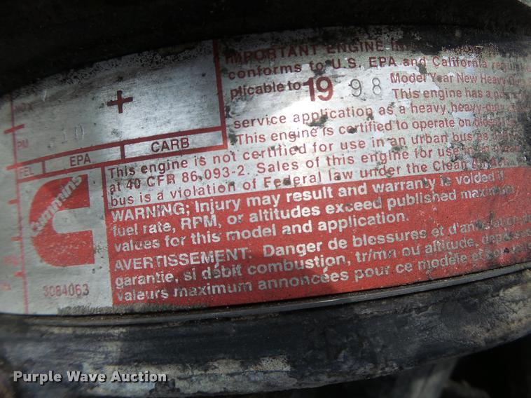 image for item DF9391 1998 Cummins N14 engine