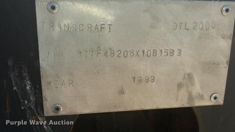 image for item DI9869 1999 Transcraft DTL2000 Super-Beam drop deck trailer