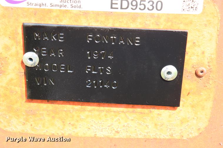 image for item ED9530 1974 Fontane FLTS flatbed trailer