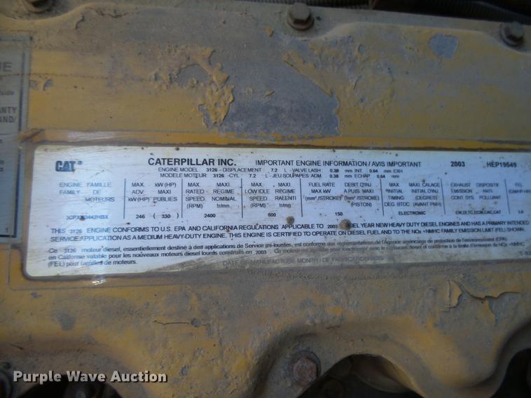 image for item DC3841 2003 Sterling LT7501 dump truck