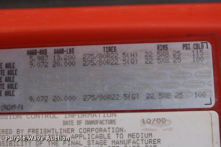 image for item DD0073 2001 Sterling LT7501 dump truck