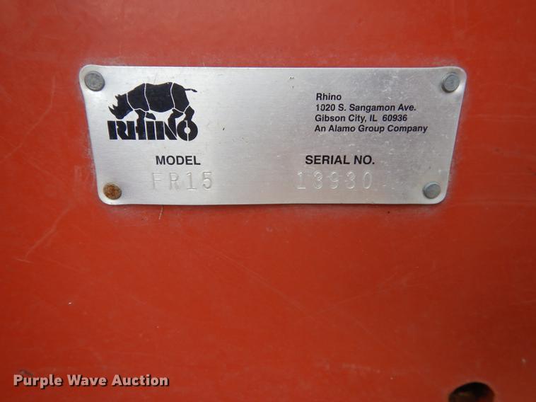 image for item DD0787 2009 Rhino FR15 batwing rotary mower