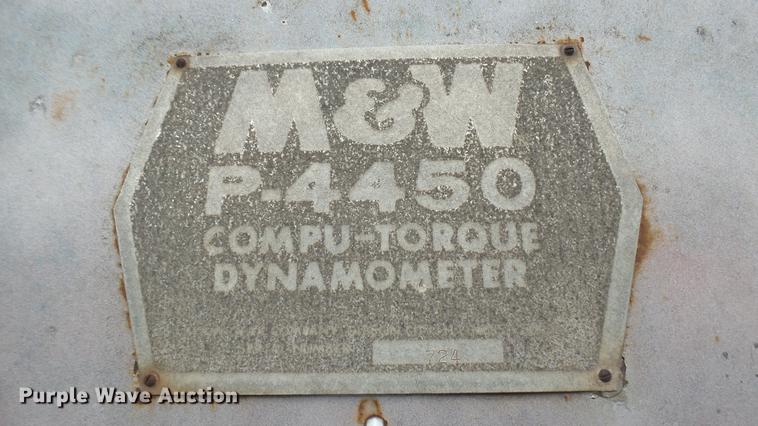 image for item EB9283 1993 M&W P4450 tractor PTO dynamometer