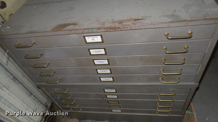 image for item EB9295 Lyon 10 drawer map or plan file cabinets